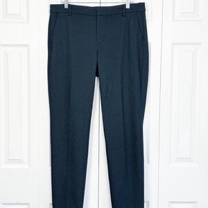 Liverpool Navy Blue Print Stretch Ponte Knit Slim Trouser Pants 12/31